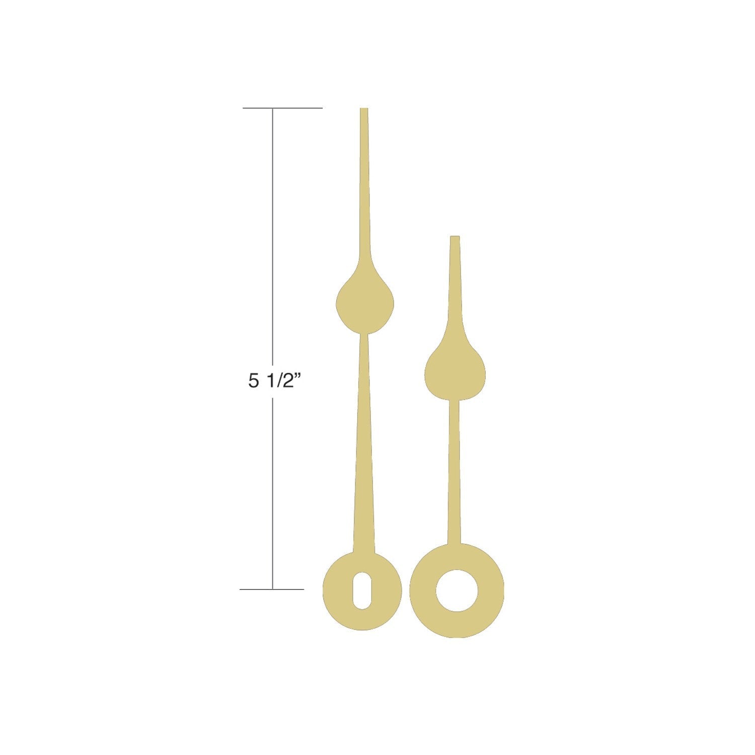 USA Made Hour & Minute Hands (Length 5 1/2