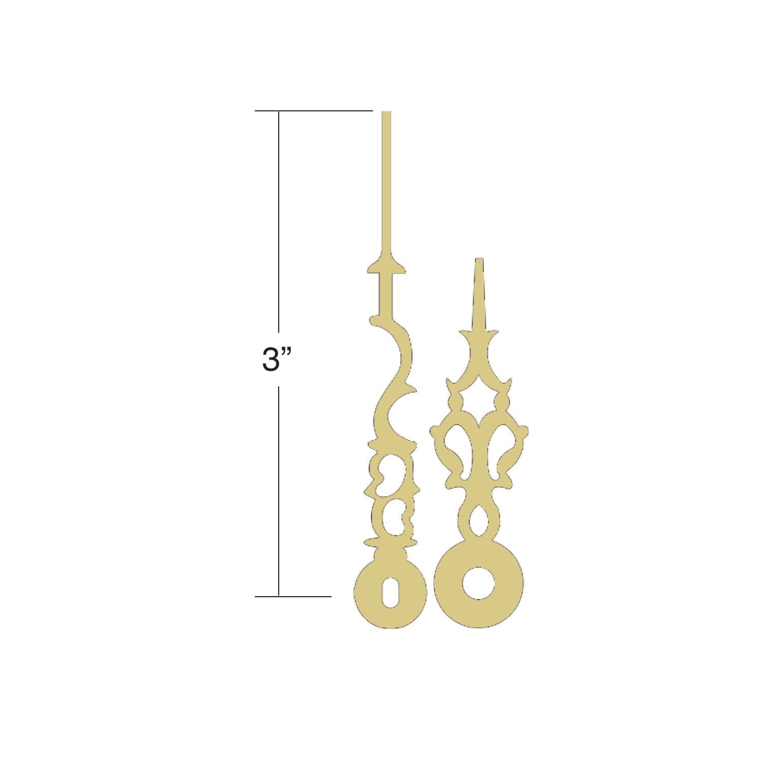 USA Made Hour & Minute Hands (Length 3