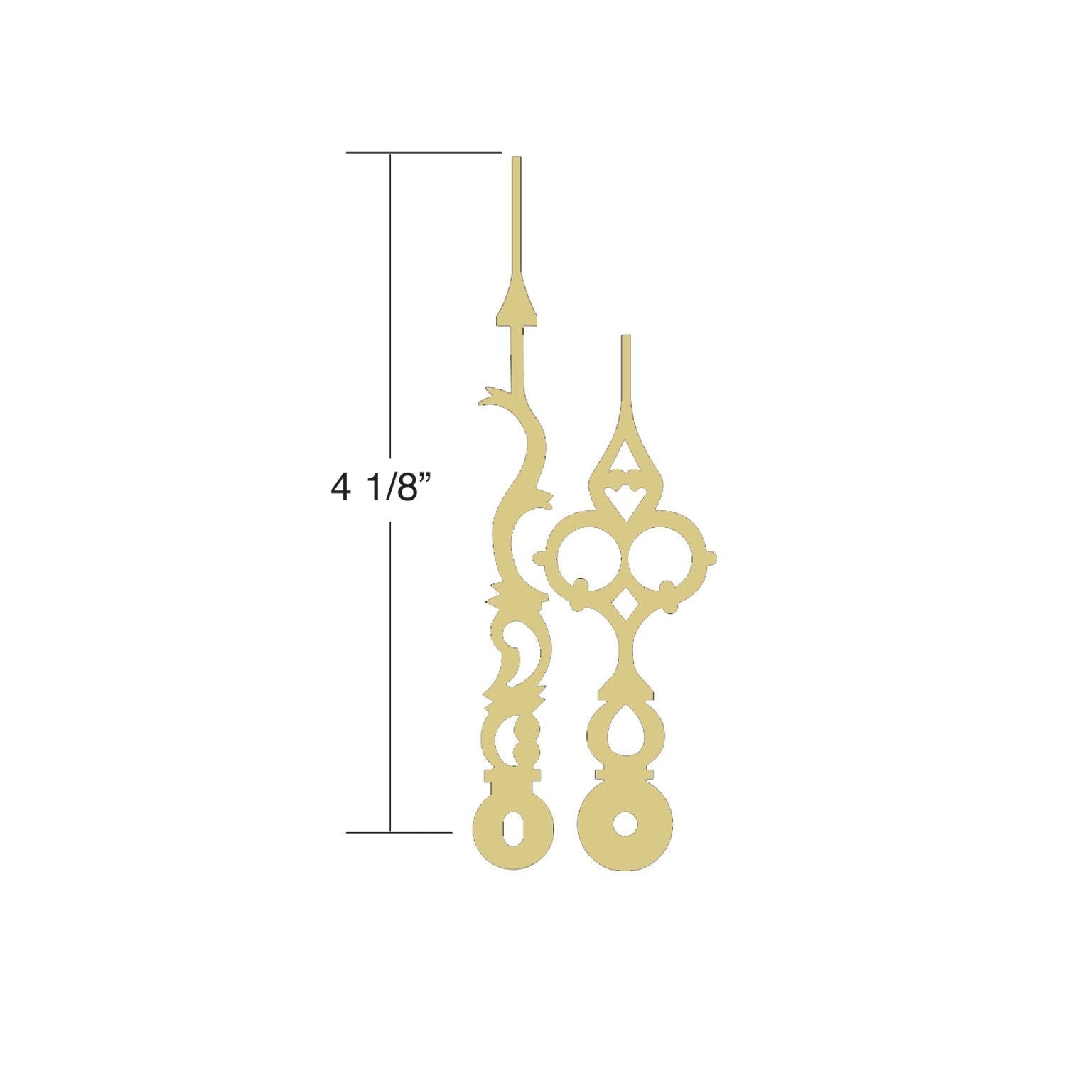 USA Made Hour & Minute Hands (Length 4 1/8