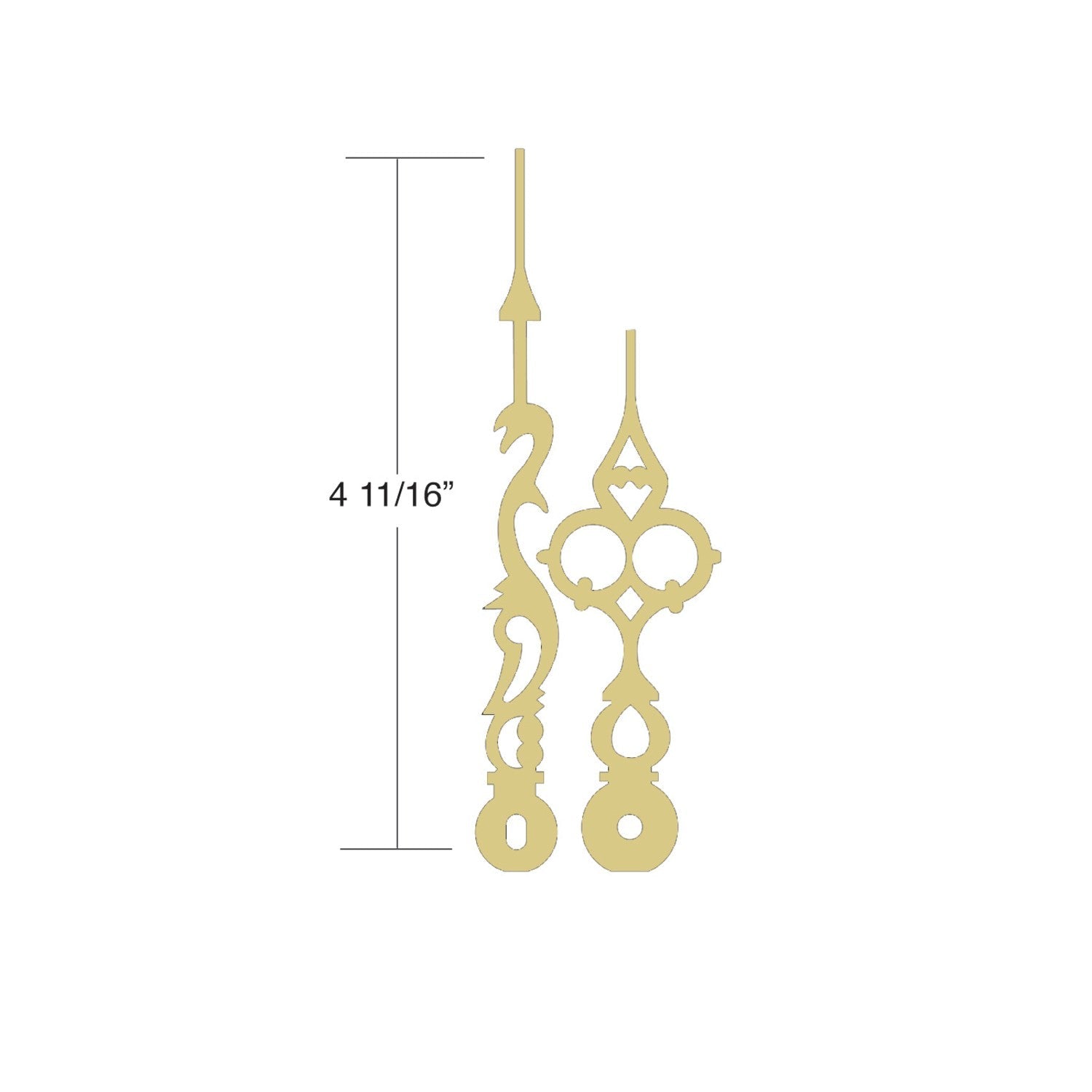 USA Made Hour & Minute Hands (Length 4 11/16