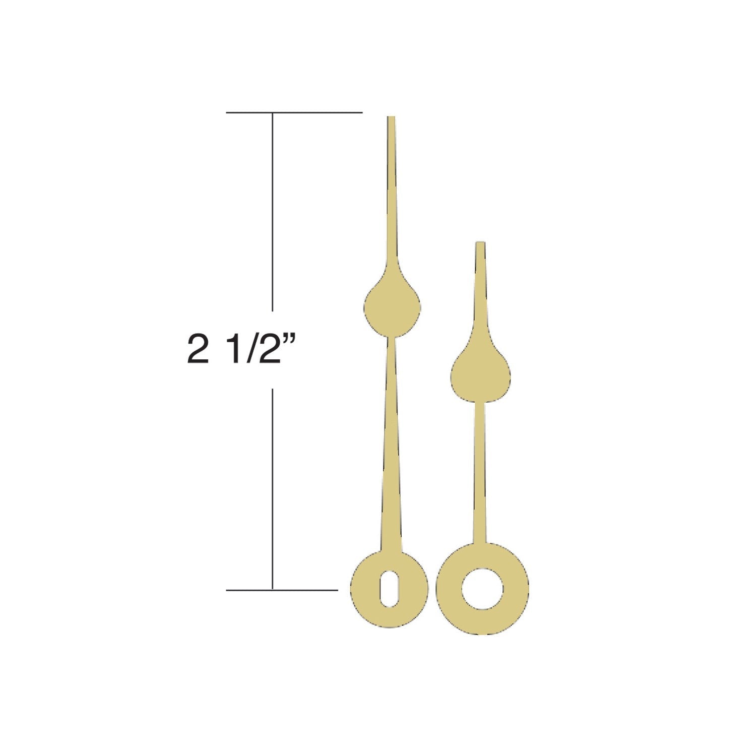 USA Made Hour & Minute Hands (Length 2 1/2")