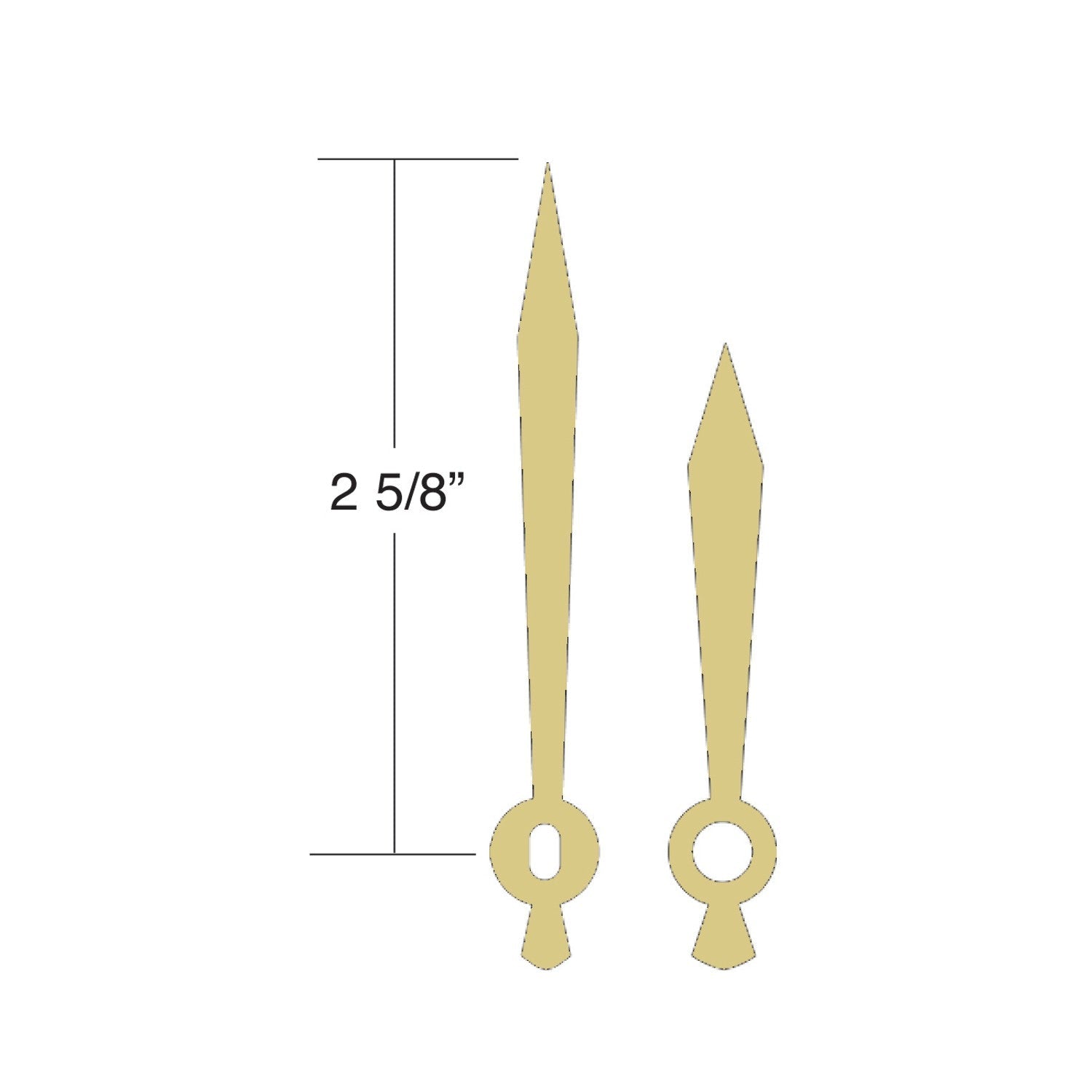 USA Made Hour & Minute Hands (Length 2 5/8")