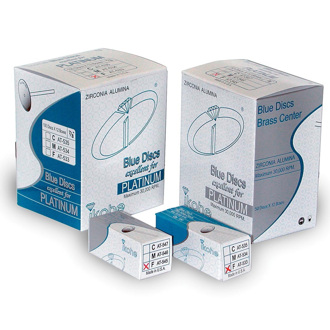 Zirconia Discs for Platinum (Box of 50)