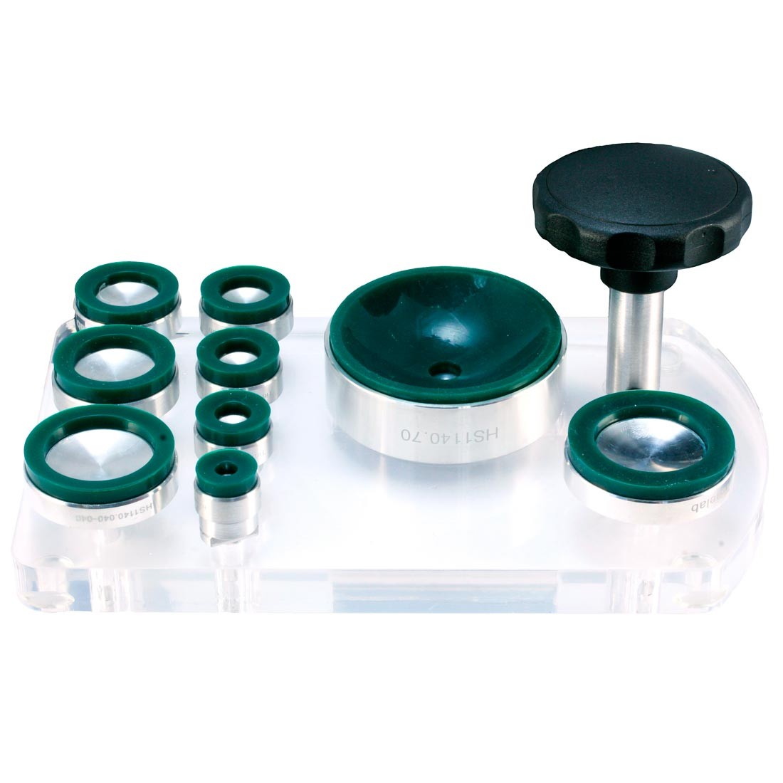 CO-936, Press for Screw Case Back Opener (9 Dies with Handle)