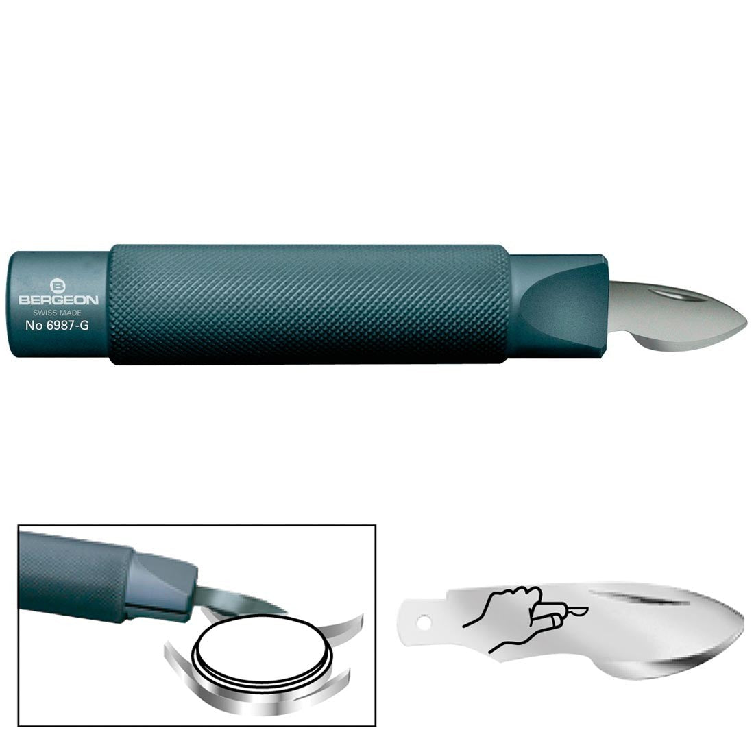 Bergeon 6987 Watch Case Opener Knife for Right and Left Handed