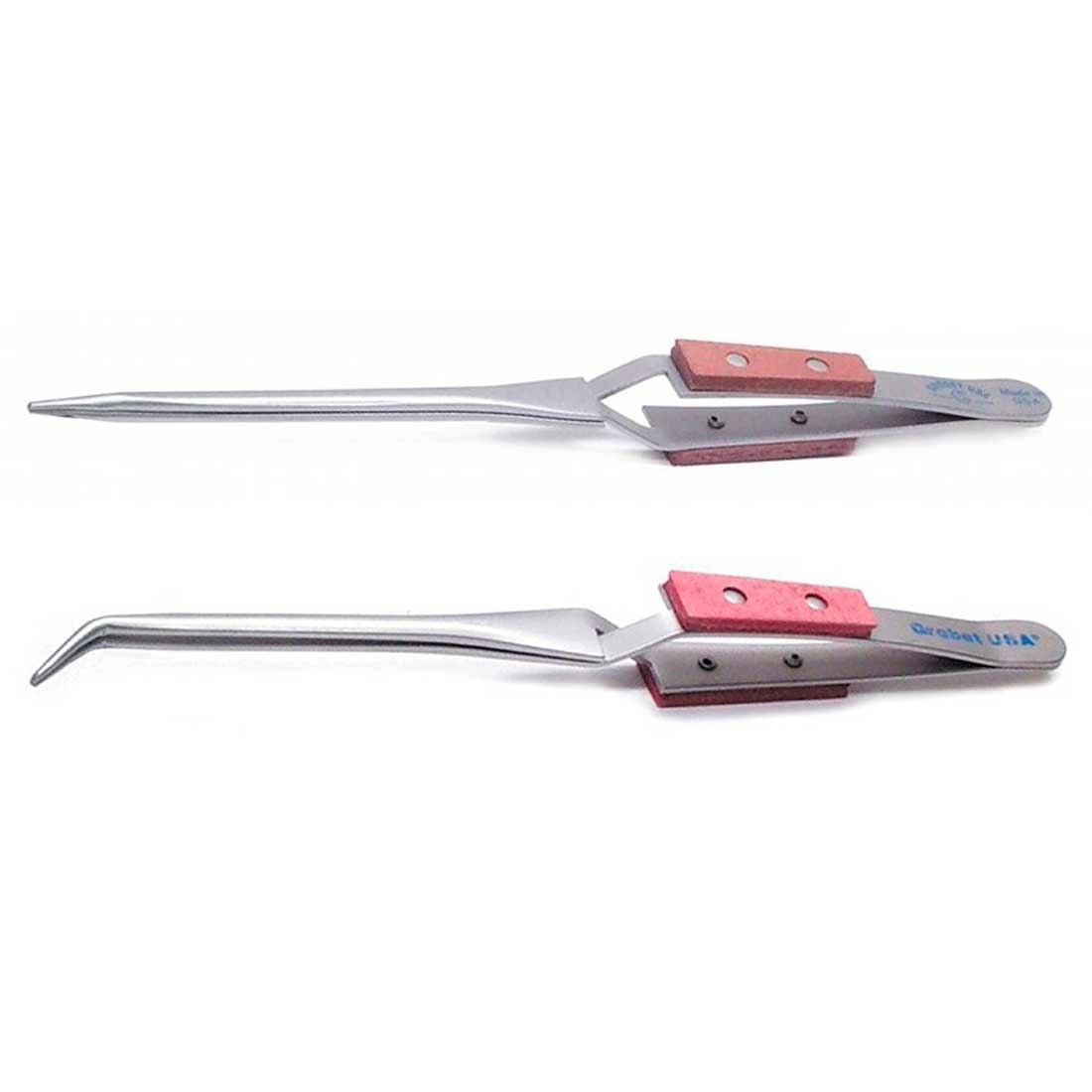 Cross-Locking Tweezers with Serrated Tips