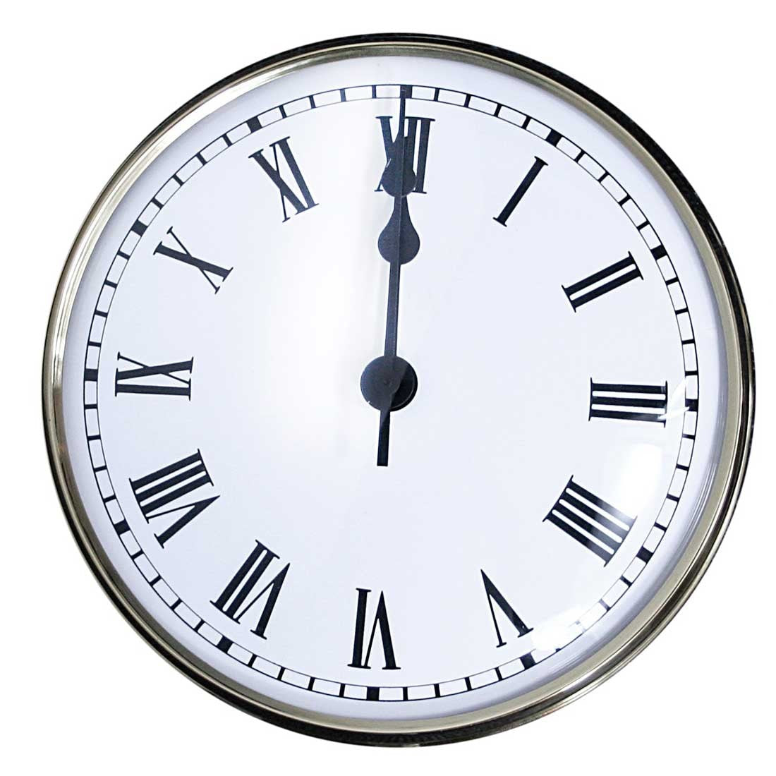 Clock Inserts 159mm (6 1/4") Yellow Bezel, White Roman Dial