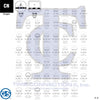 G-S OCTAGON (CN) CYLINDER FANCY CRYSTALS - PLASTIC FLAT LOWER EDGE