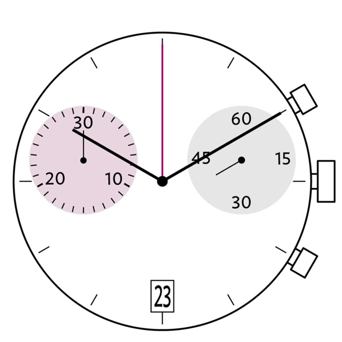 Hattori VK83 Japan Quartz Movement Ht. 7.40MM