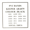 TC-178, Black Silicon Strap Keepers, 16-30mm (24 Pieces)