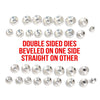 Set of 16 Bevel/Straight Aluminum Dies to fit BB Press (MADE USA)