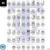 G-S RECTANGULAR (CX) CYLINDER FANCY CRYSTALS - PLASTIC FLAT LOWER EDGE