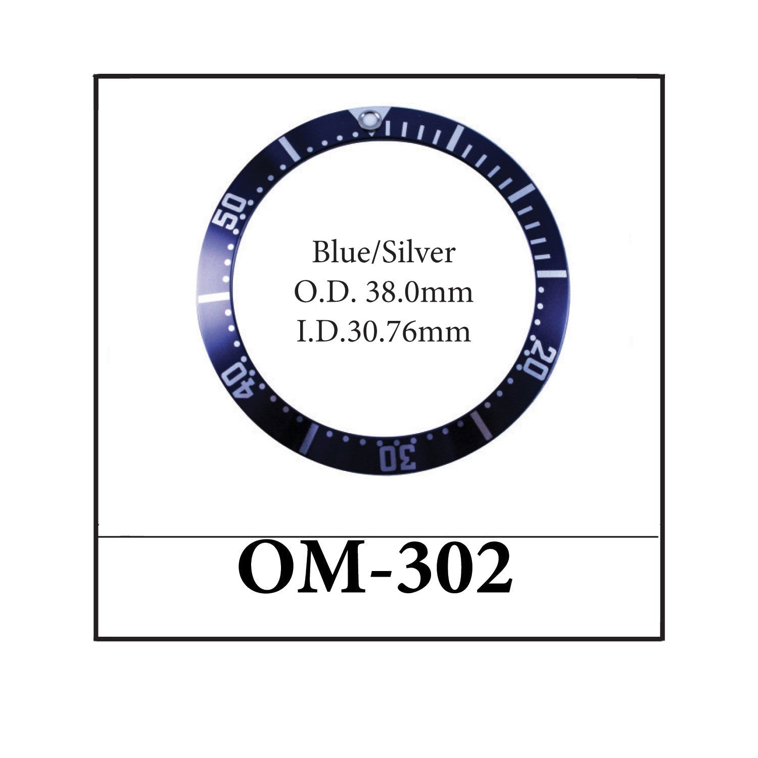 Generic Gents Seamaster Bezel Insert Blue/Silver (OldNo. RBI-310)