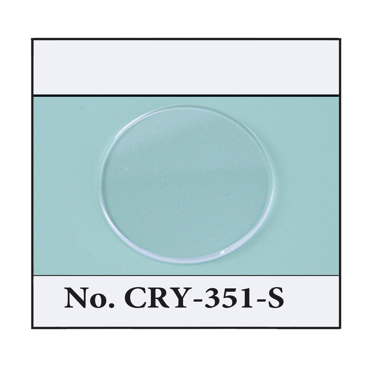 Generic Sapphire Crystals to fit LONG. Double curved. Height: 1.30mm, Size: 29.50 x 0.90mm