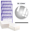SC: 1.5mm Thick Sapphire Round Flat Sapphire Glass Crystals (28~34mm) Set of 13 PCs.