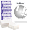 SC: 2.0mm Thick Sapphire Round Flat Sapphire Glass Crystals (28~34mm) Set of 13 PCs.