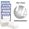 MG: 1.75mm Thick Round Flat Mineral Glass Crystal, (17.0~34.0mm) Set of 35 PCs.