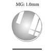 MG: 1.0mm Thickness Round Flat Mineral Glass Crystals