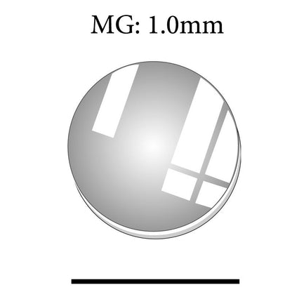 MG 1.0mm 10.2 mm Thickness Round Flat Mineral Glass Crystals