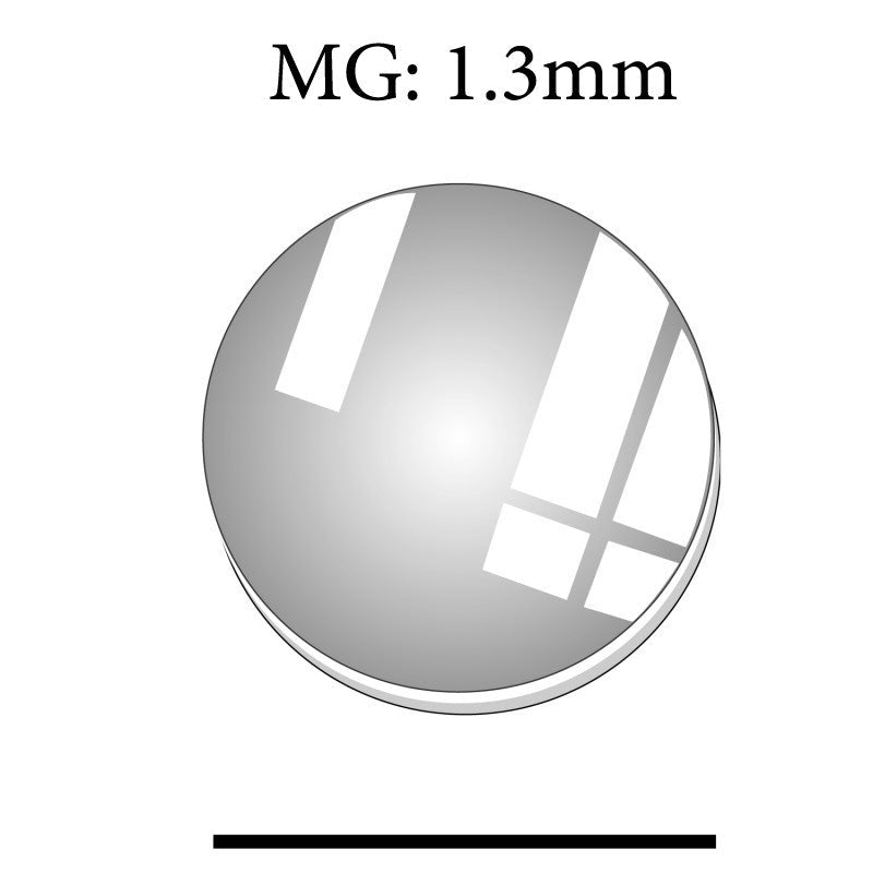 MG: 1.3mm Round Flat Mineral Glass Crystal
