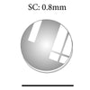 SC 0.8mm 14.0mm Thick Sapphire Round Flat Sapphire Glass Crystal
