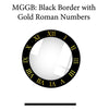 MGGB: Black Border with Gold Roman Numbers