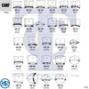G-S FANCY (CMF) MILITARY CYLINDER FANCY CRYSTALS - PLASTIC CURVED LOWER EDGE