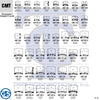 G-S RECTANGULAR 2 STRAIGHT 2 CURVED (CMT) MILITARY CYLINDER FANCY CRYSTALS - PLASTIC CURVED LOWER EDGE