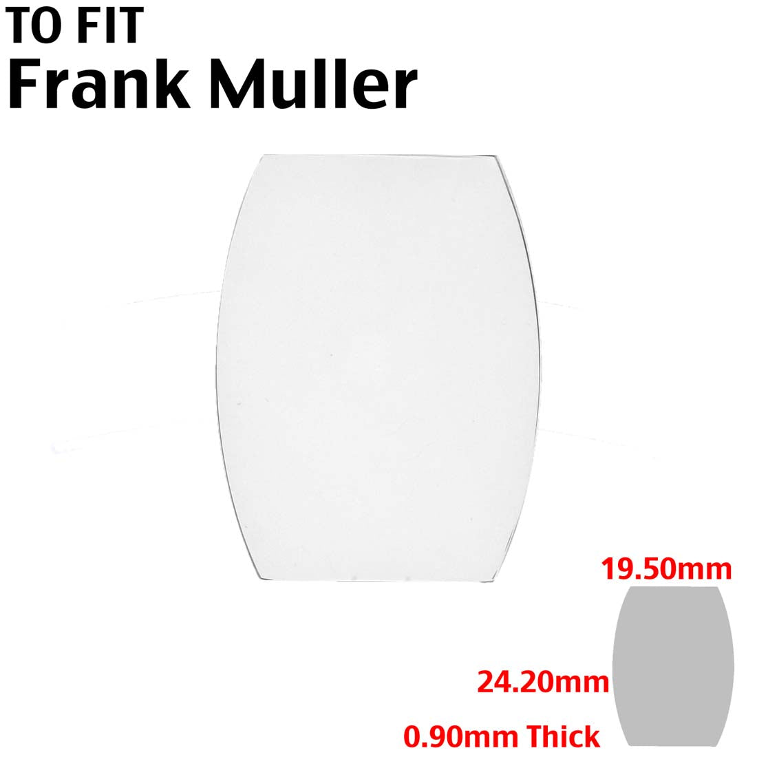 Designer Crystals Made to Fit Franck Muller Name Brand Watches