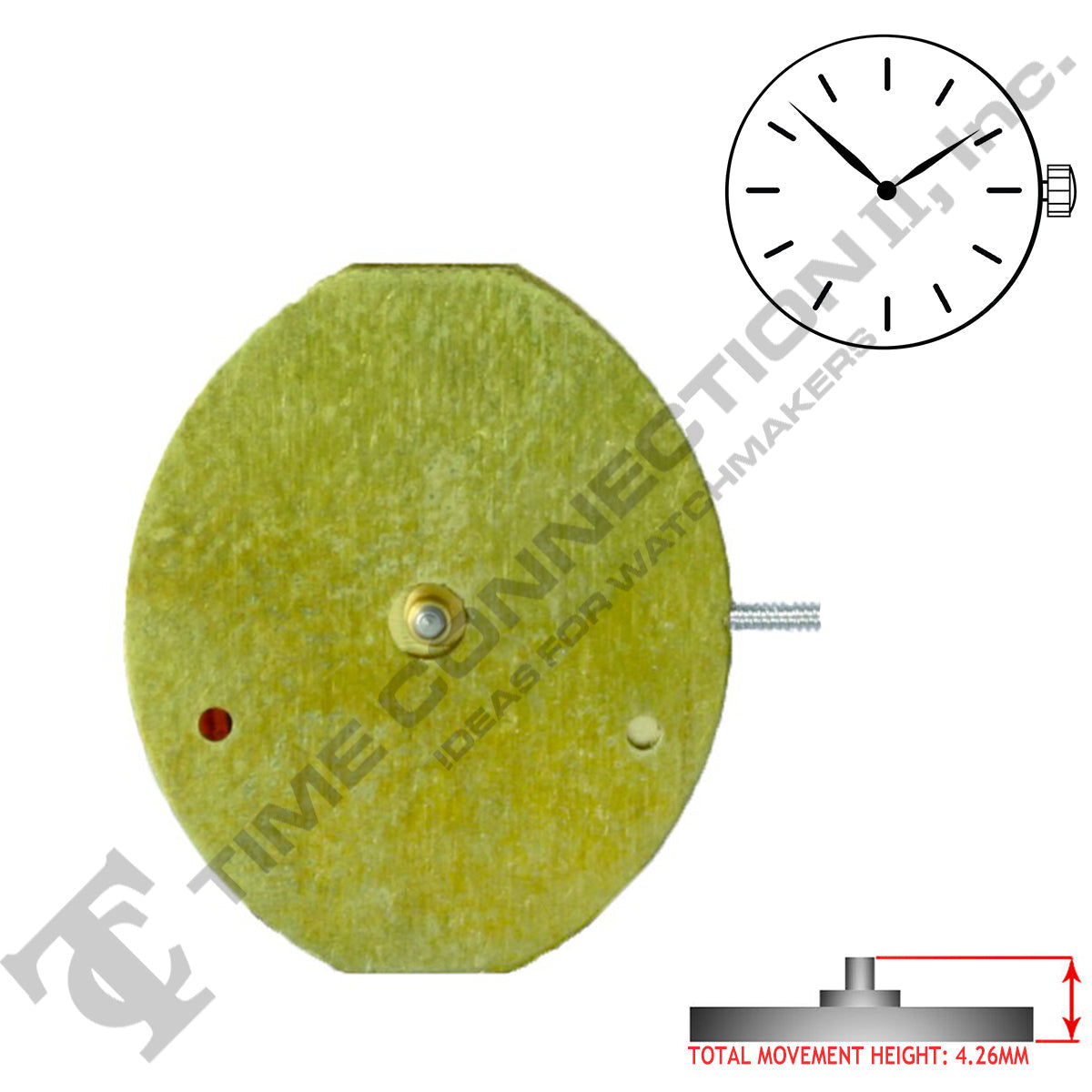 Harley Ronda 751B 2 Hands Swiss Made Quartz Movement Ht. 4.26MM