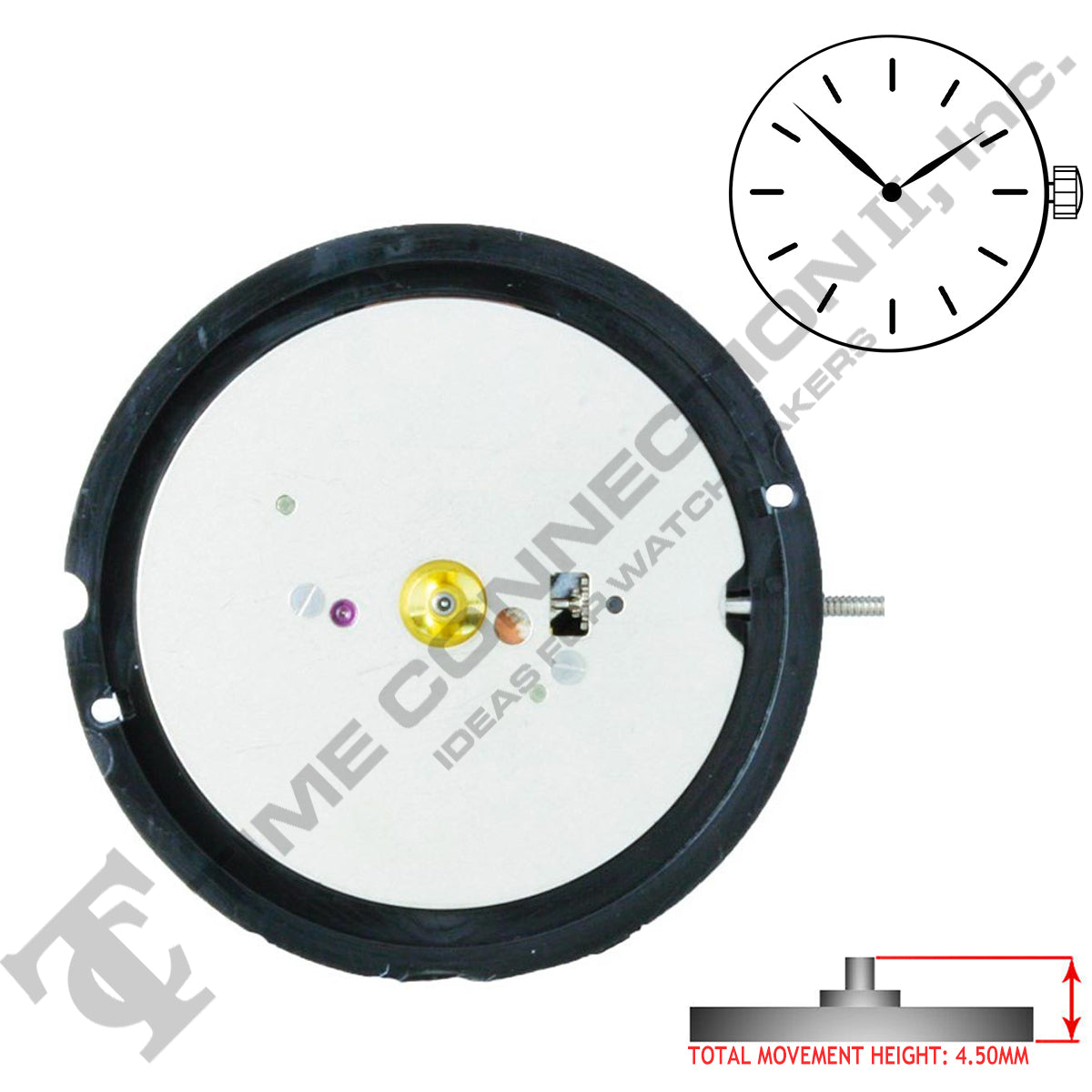 Harley Ronda 513 3 Hands Quartz Movement Ht. 4.50MM