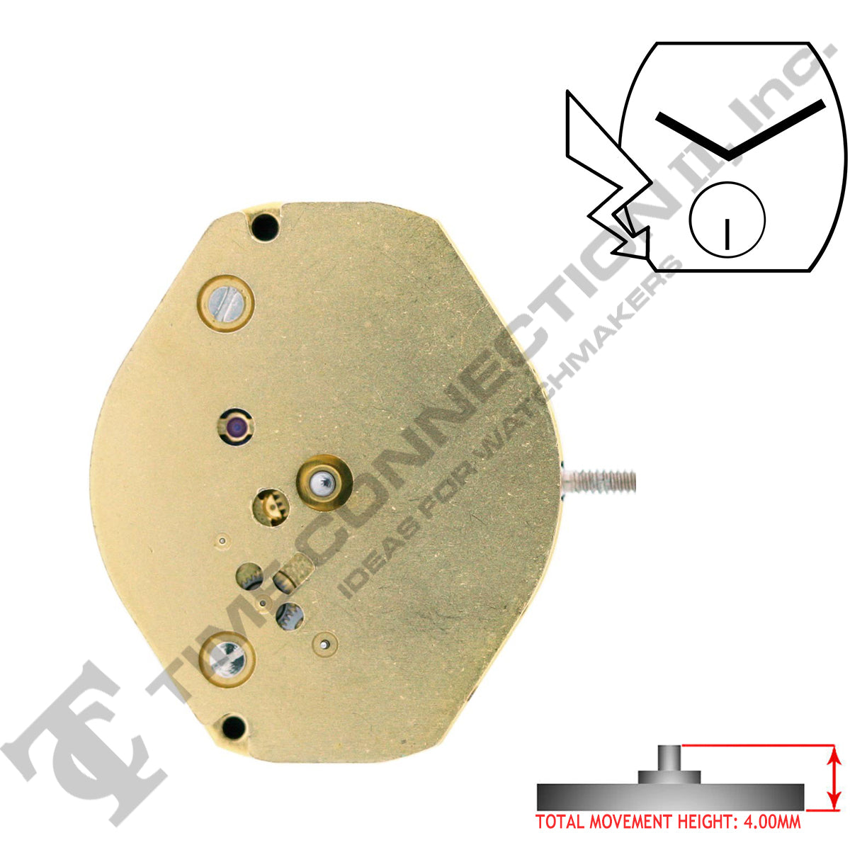 ETA 902.501 2 Hands Swiss Made Quartz Movement Ht. 4.00MM