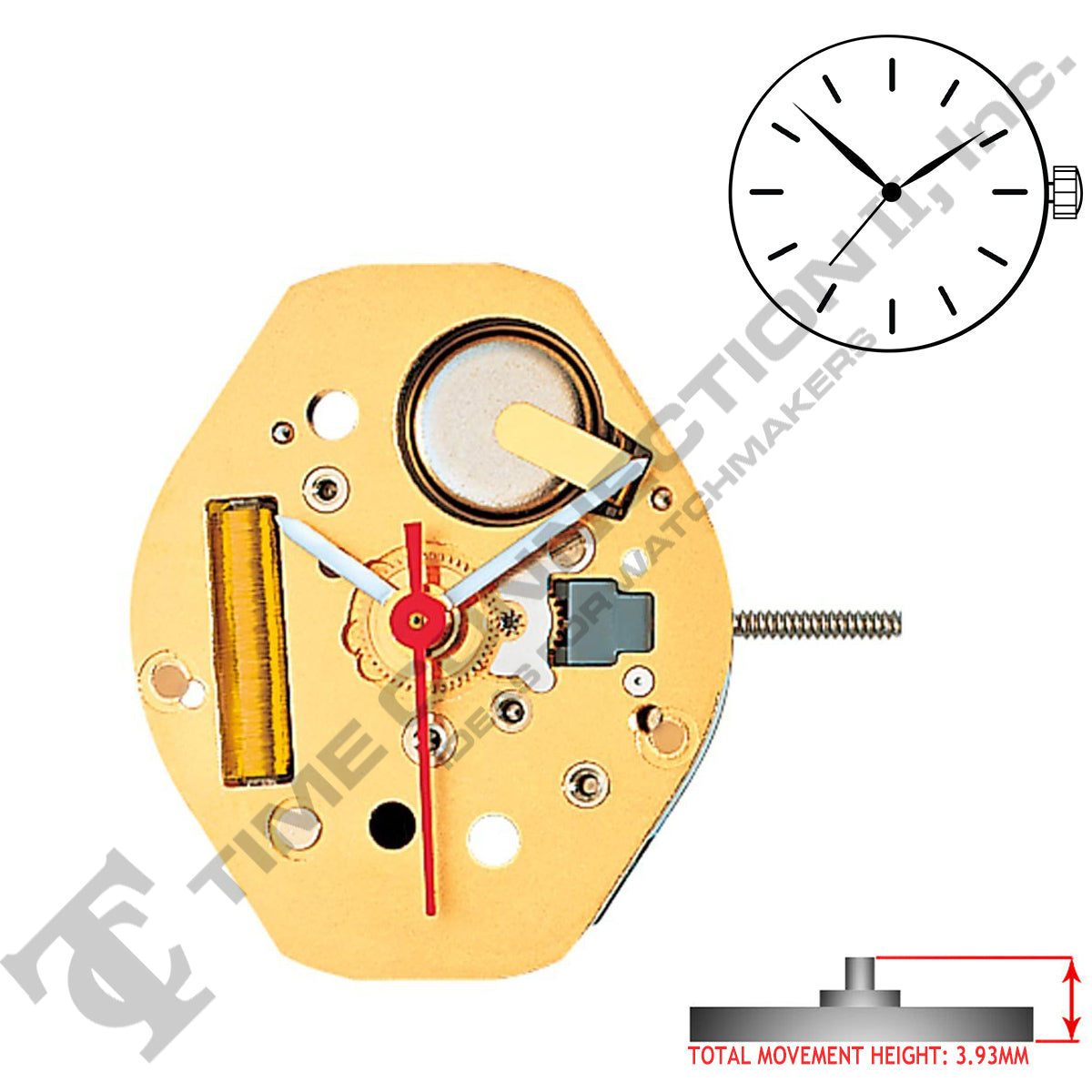Harley Ronda 763 3 Hands Swiss Made Quartz Movement (Various Heights)