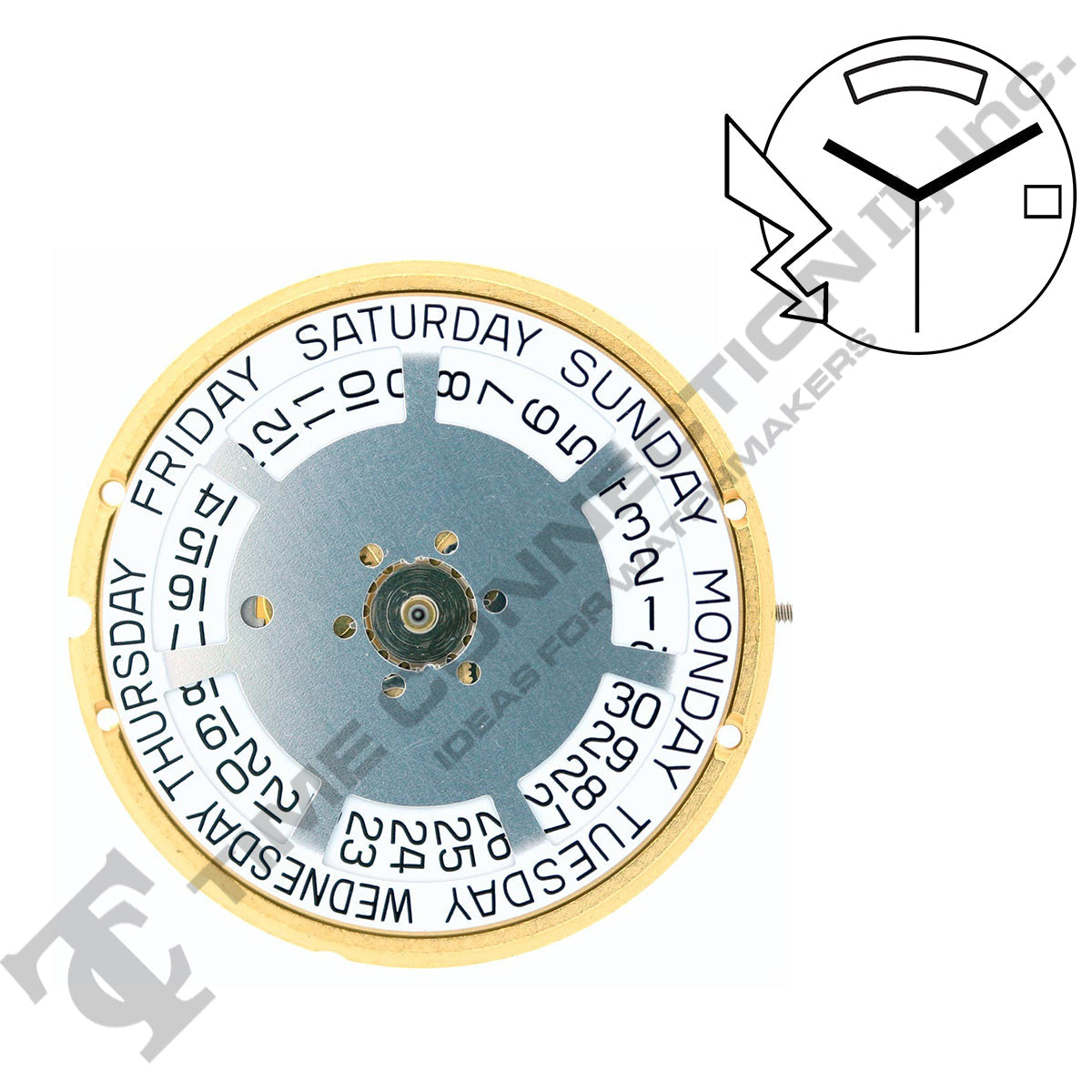 ETA 955.132 3 Hands Swiss Made Quartz Movement Ht.