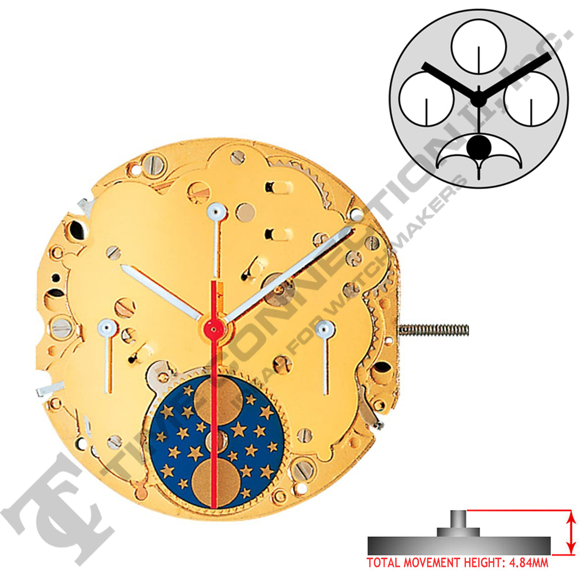 Harley Ronda 706.3 Swiss Made Quartz Movement Ht. 4.84MM