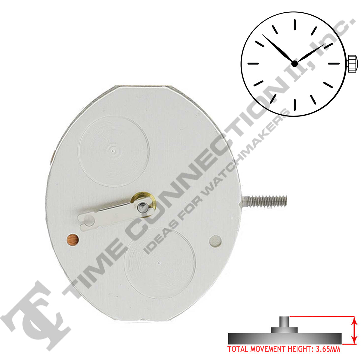 Harley Ronda 751 2 Hands Quartz Movement (Various Heights)