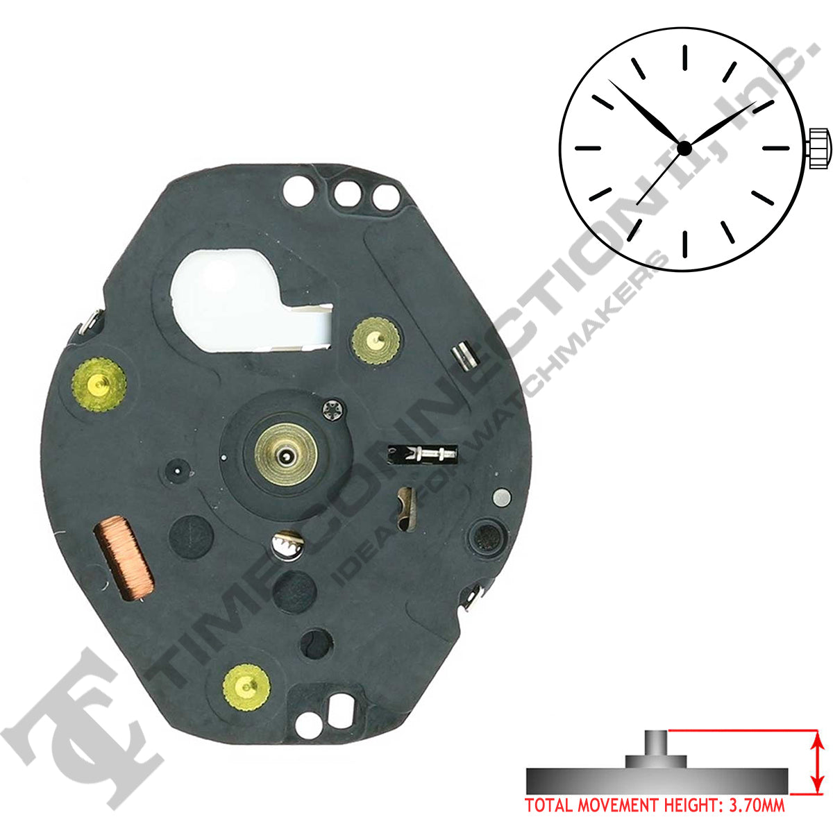 Genuine Seiko 7N01 3 Hands Quartz Movement Ht. 3.70MM