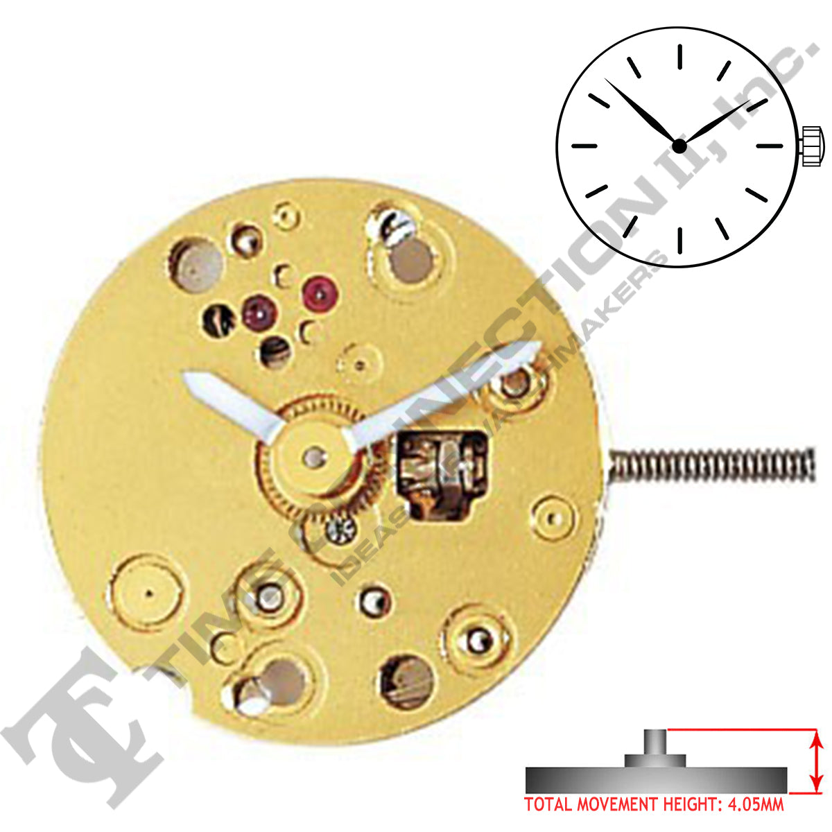 Harley Ronda 1042 2 Hands Swiss Made Quartz Movement Ht. 4.05MM