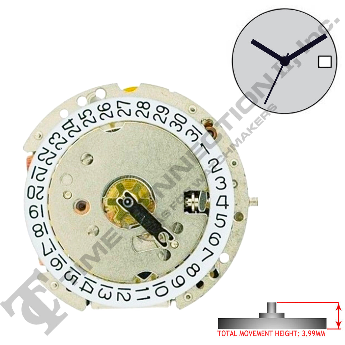 Harley Ronda 775 3 Hands Quartz Movement (Various Heights)