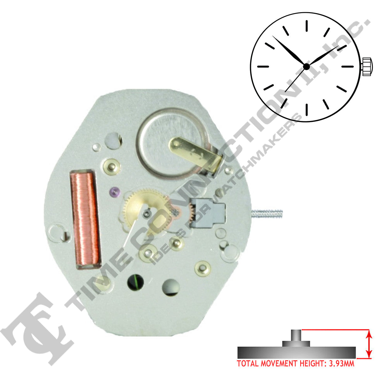 Harley Ronda 763 3 Hands Quartz Movement (Various Heights)