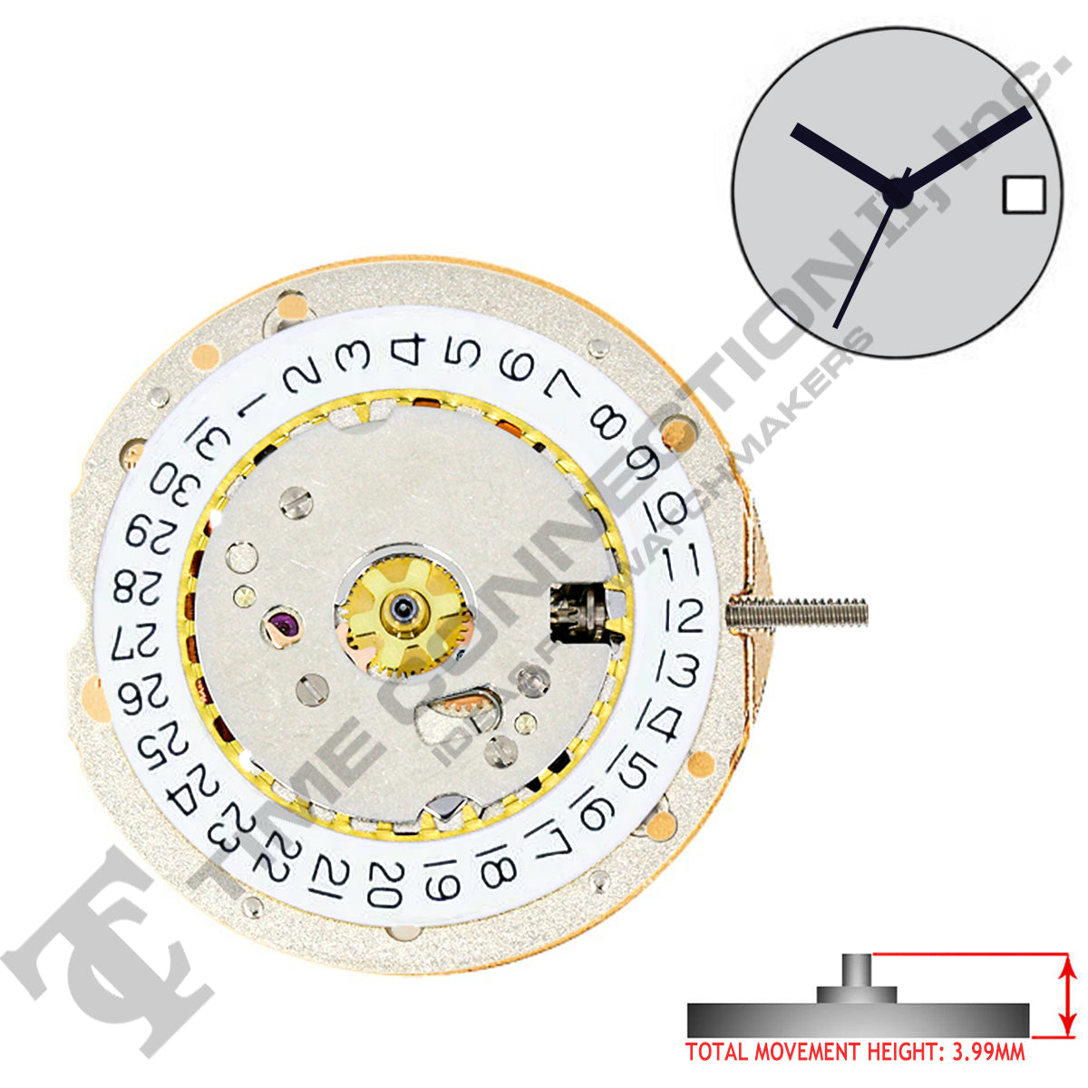Harley Ronda 785 3 Hands  Quartz Movement (Various Heights)