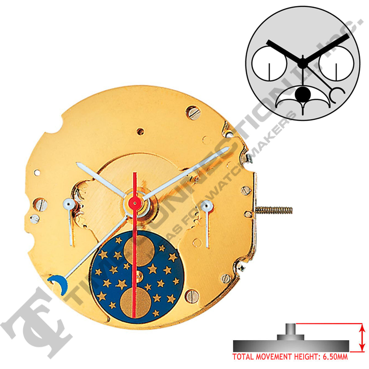 Harley Ronda 706.B 4 Hands Swiss Made Movement Ht. 6.50MM