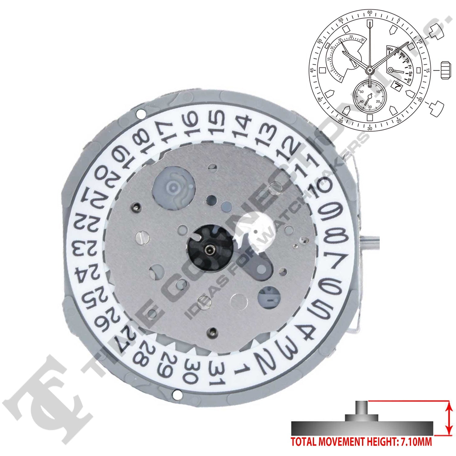 Miyota/Citizen LTD FS81 Japan Quartz Movement Ht.