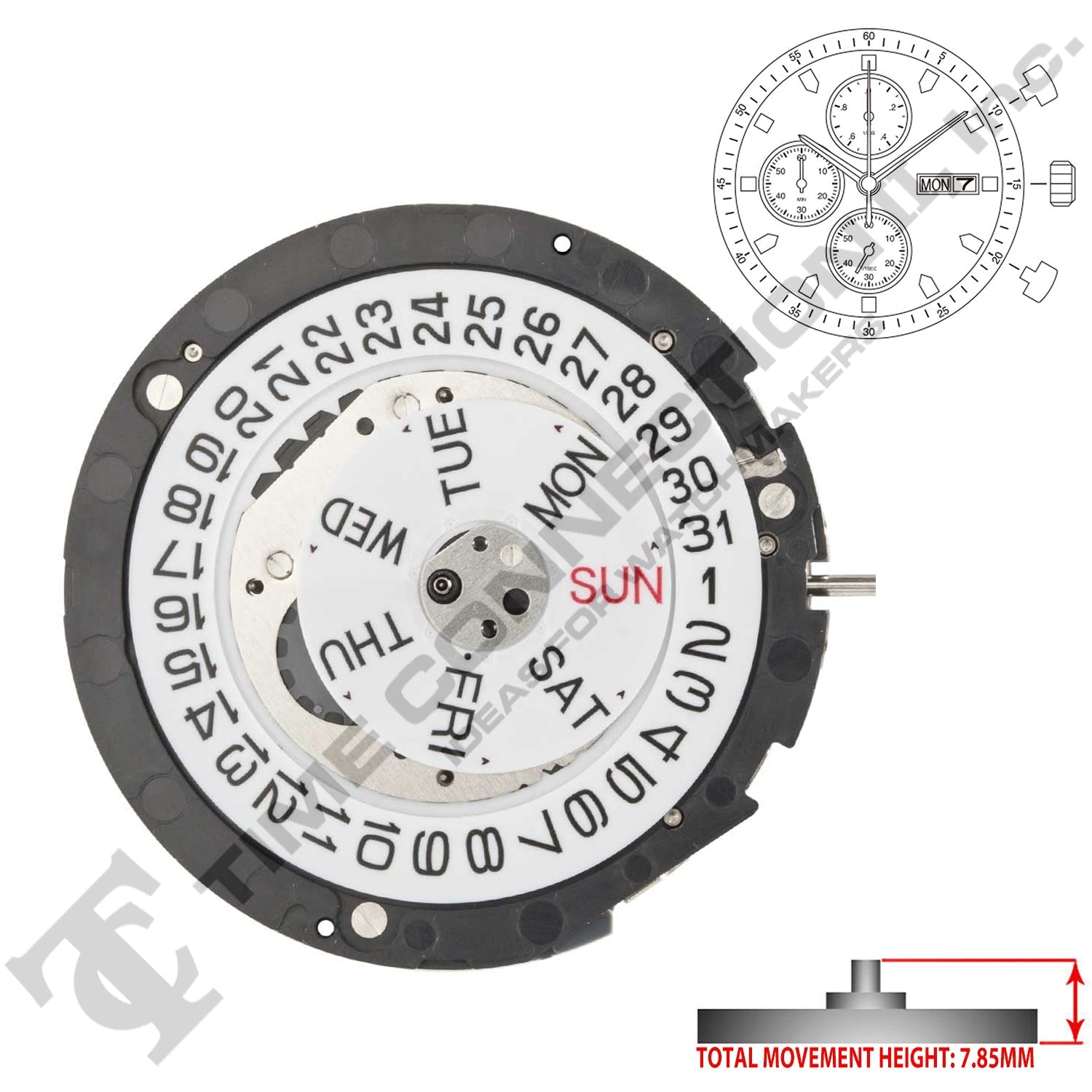 Miyota/Citizen LTD 6S00  Japan Quartz Movement Ht. 7.85MM