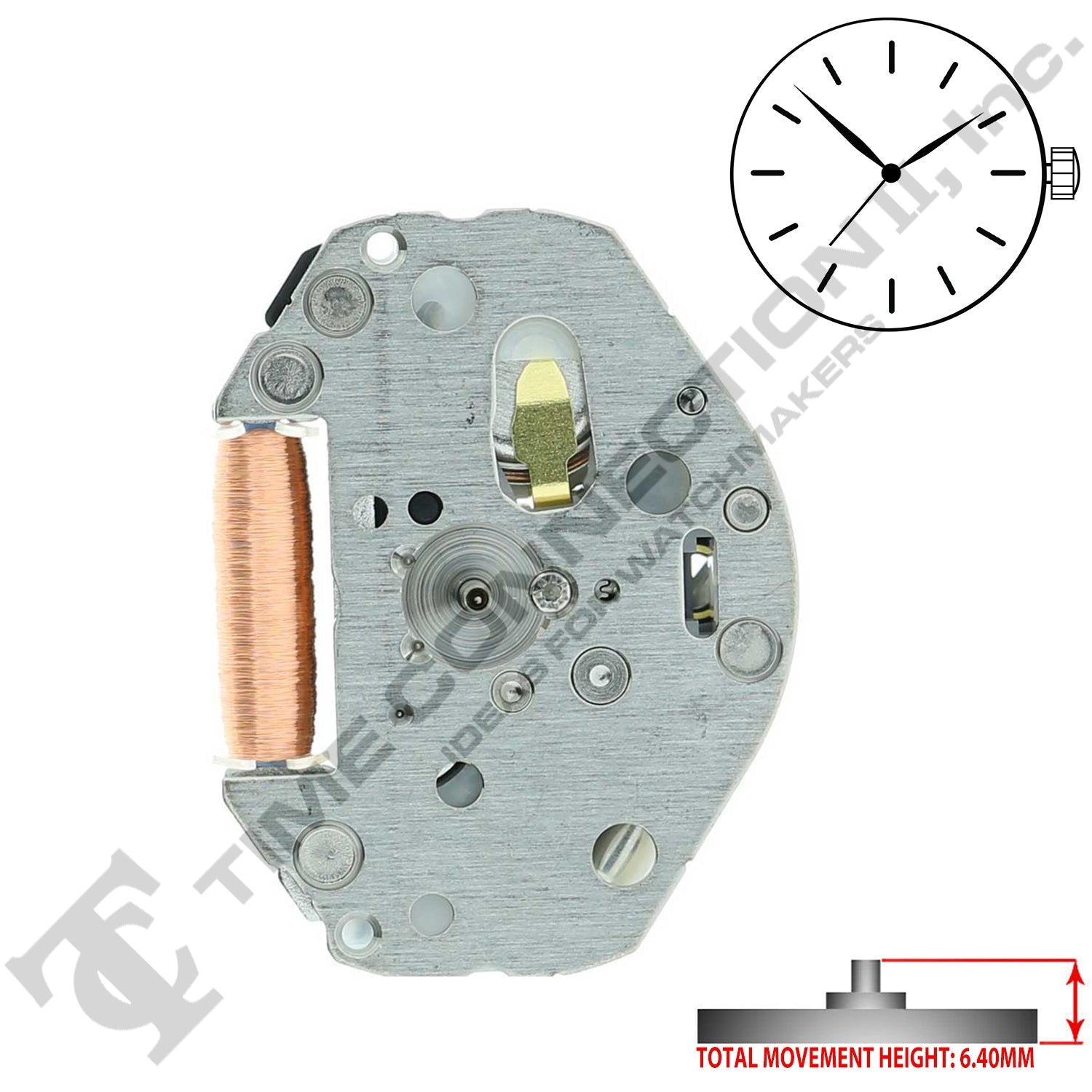 Miyota/Citizen LTD 203A 3 Hands Japan Quartz Movement Ht. 6.40MM