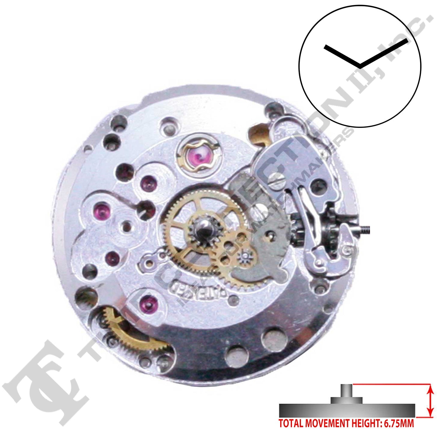 ETA 2412 2 Hands Swiss Made Mechanical Movement Ht. 6.75MM