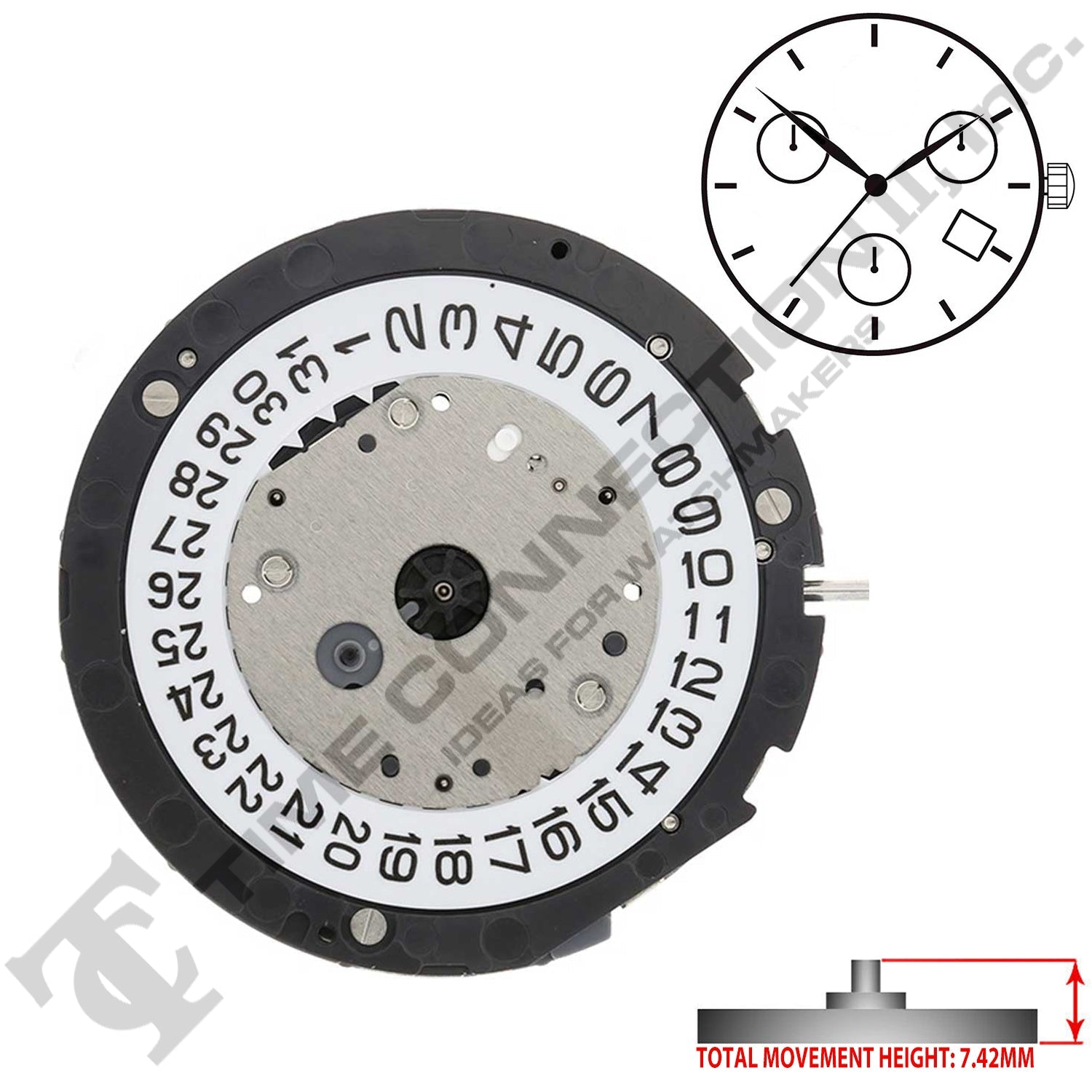 Miyota/Citizen LTD 6S30 Japan Quartz Movement Ht.