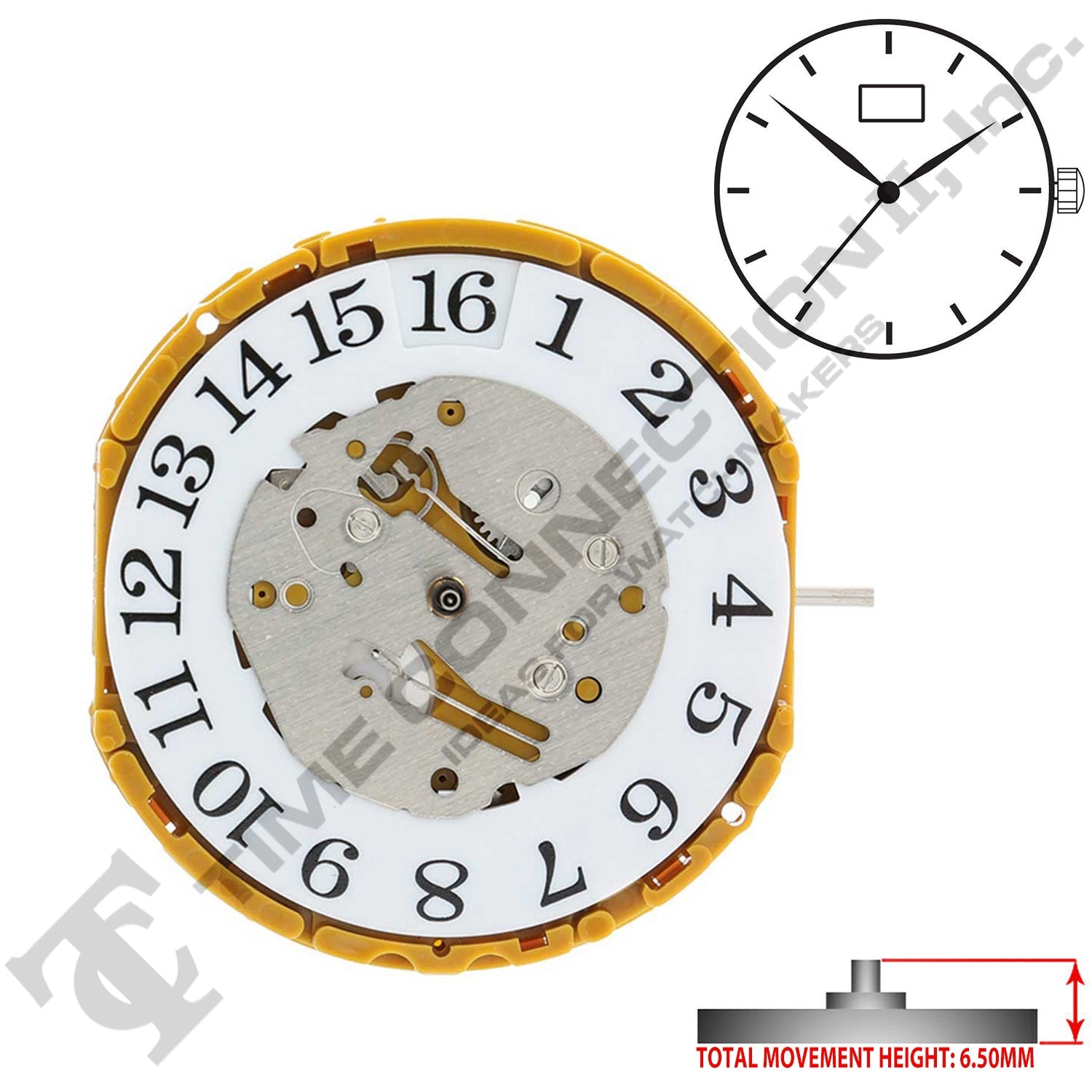 Miyota/Citizen LTD GP30 3 Hands Japan Quartz Movement Ht. 6.50MM