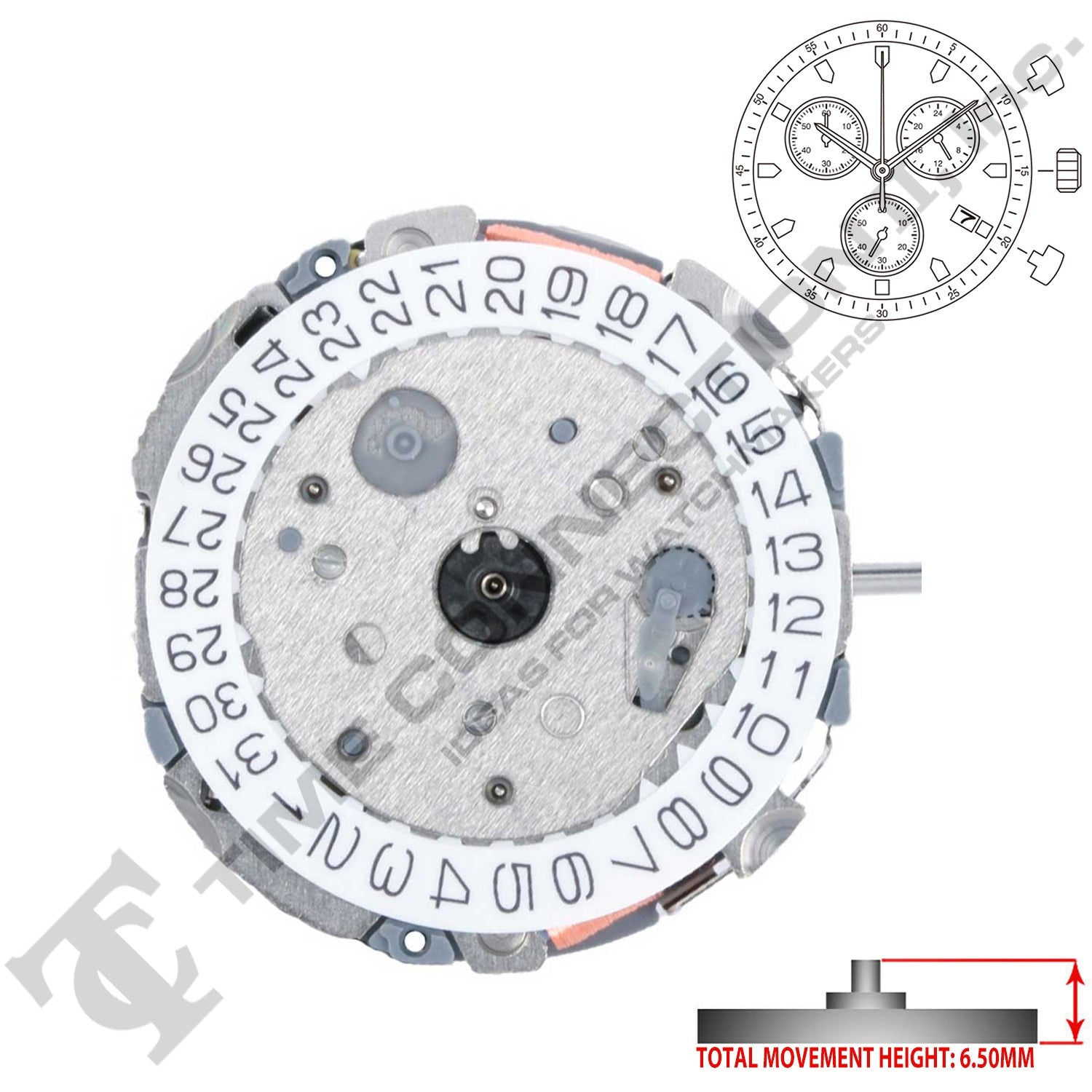 Miyota/Citizen LTD FS03 Japan Quartz Movement Ht. 6.5MM