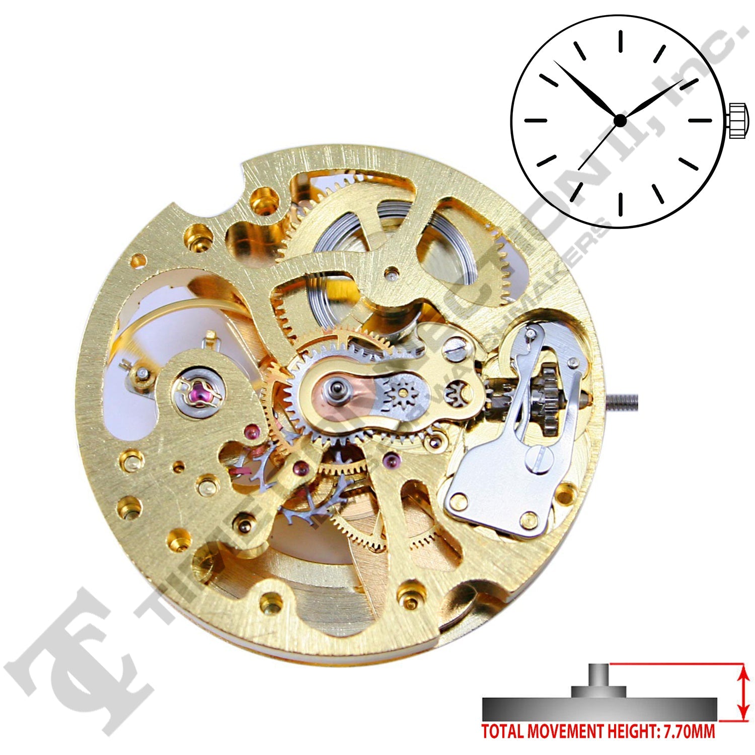 Chinese 2650-SZ Automatic Movement Ht. 7.70MM